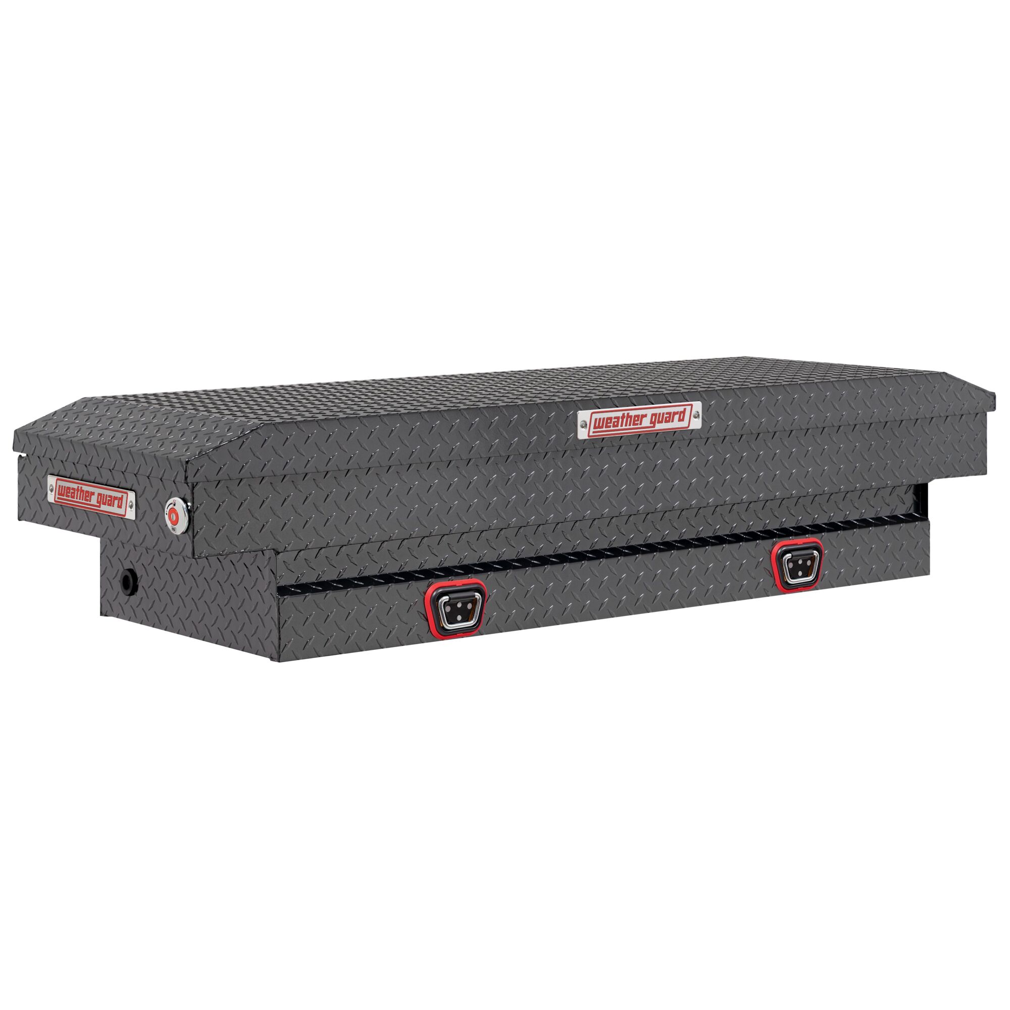 Weather Guard, 62in. L Saddle Box, Compact, Width 62 in, Material Aluminum, Color Finish Gray, Model# 154-6-04